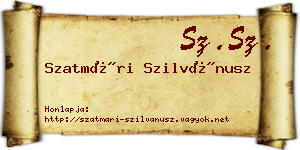 Szatmári Szilvánusz névjegykártya